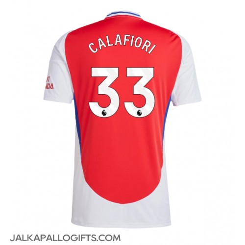 Arsenal Riccardo Calafiori #33 Kotipaita 2024-25 Lyhythihainen